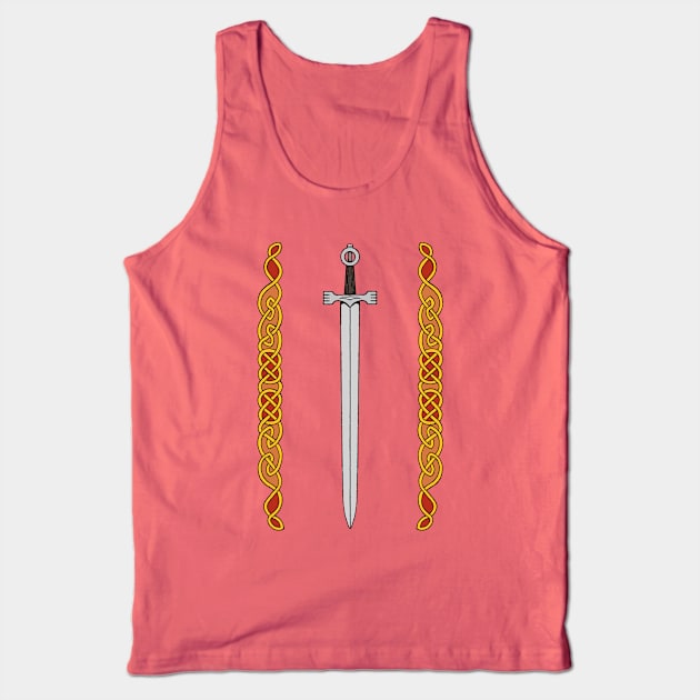 Irish Sword and Knotwork Tank Top by AzureLionProductions